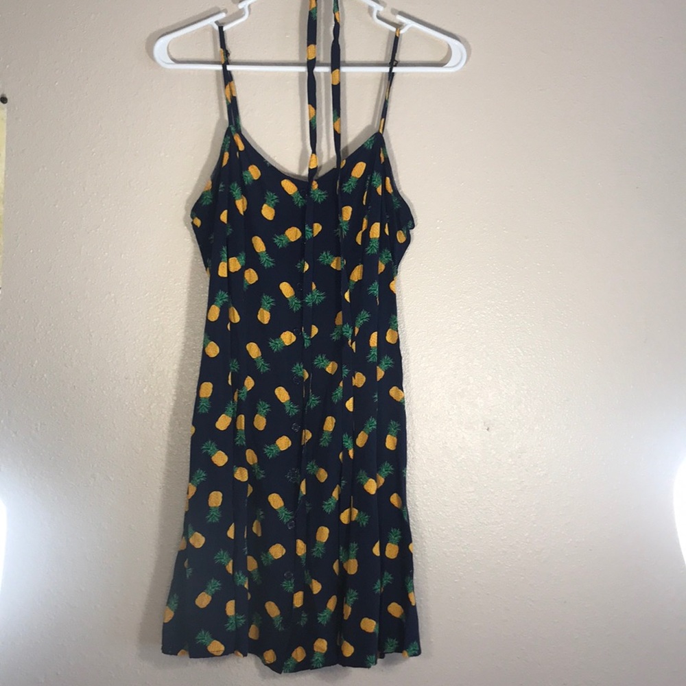 Pineapple dress! Navy blue with pineapples